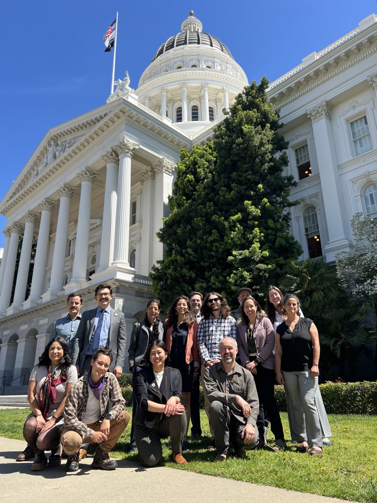 famfarms's tweet photo. Another Successful Farmer Action Day! Policy staff & incredible family-scale farmers from across CA spent yesterday in Sacramento advocating to restore or enact funding for things that could strengthen these systems from #foodhubs, #toolsharing, #CUSP #coops #landreform #caleg https://t.co/Q6gcHuitzj