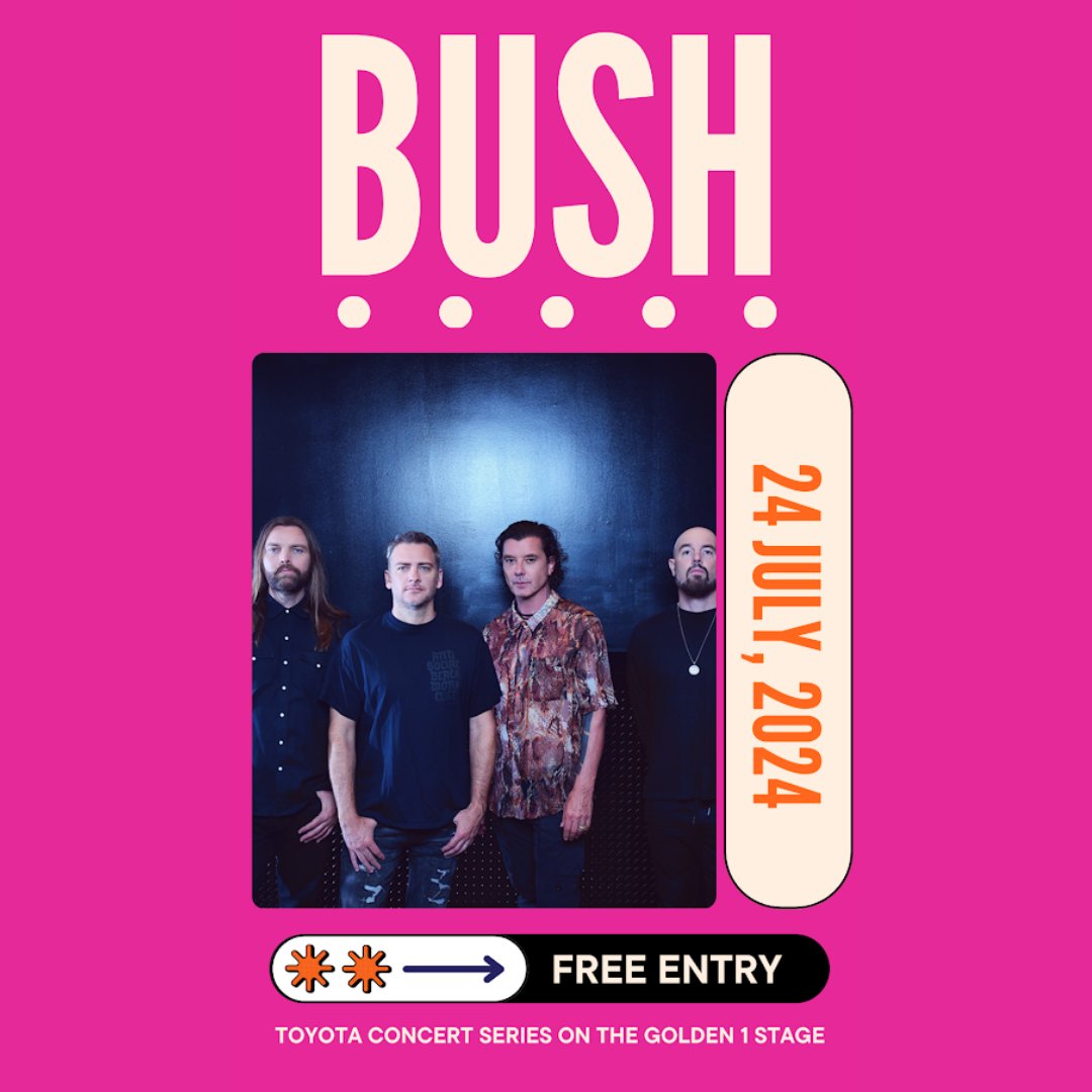 Exciting news! Bush is set to hit the stage at the California State Fair on July 24th! 🔥 More exciting artist announcements are on the way. Who are you hoping to see? Stay up-to-date with all things California State Fair here >> calexpostatefair.com/home-state-fai…