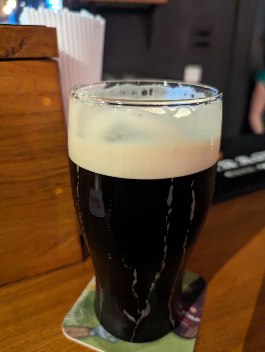 Pint of stout in a stout glass. Where else would you get it.

<a href="/UnderDogDub/">UnderDog</a>