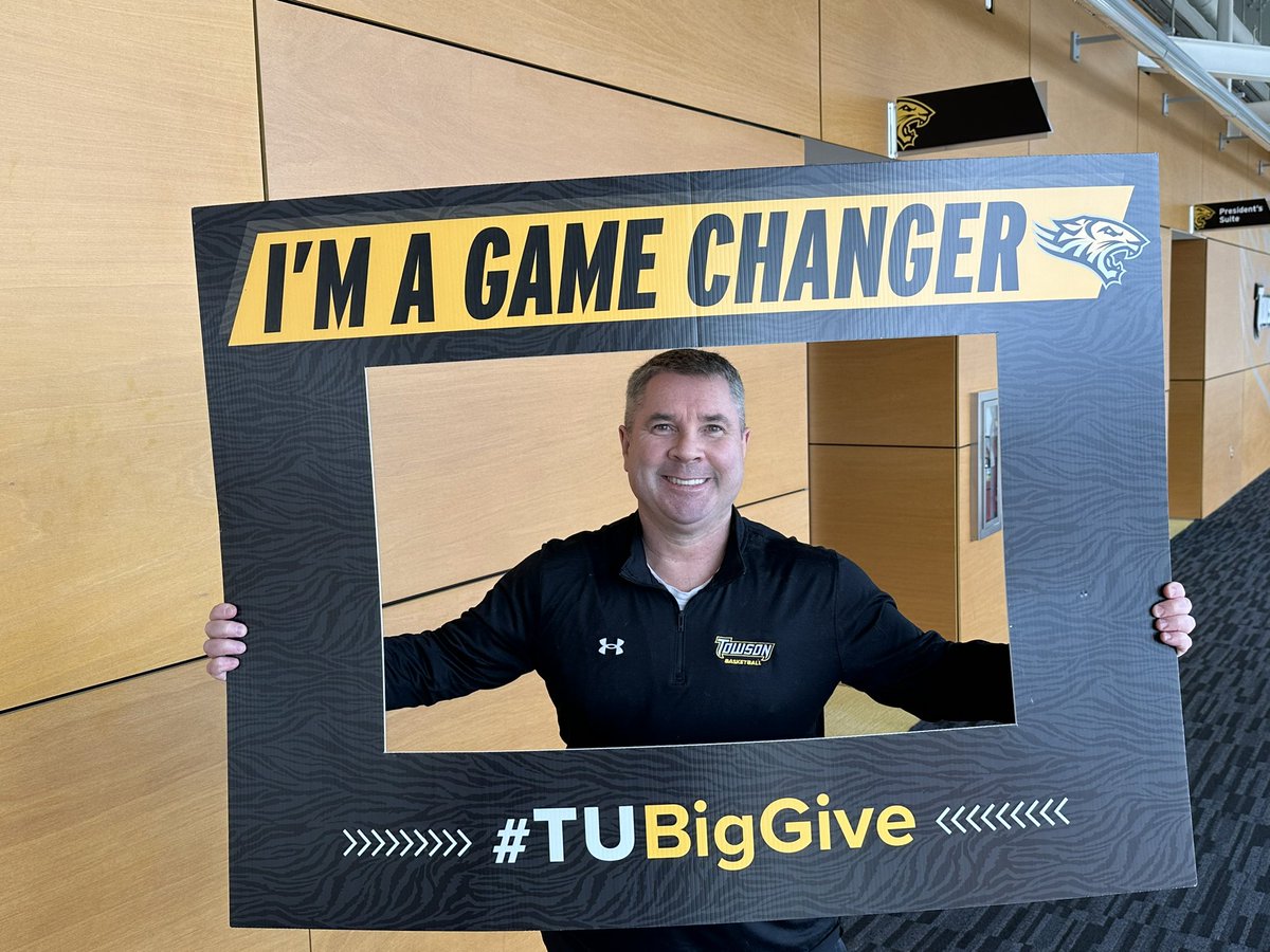 @Towson_MBB Head Coach @CoachPatSkerry went Big on Big Give this year! You can support his program by going to give.towson.edu. #TUBigGive #GohTigers