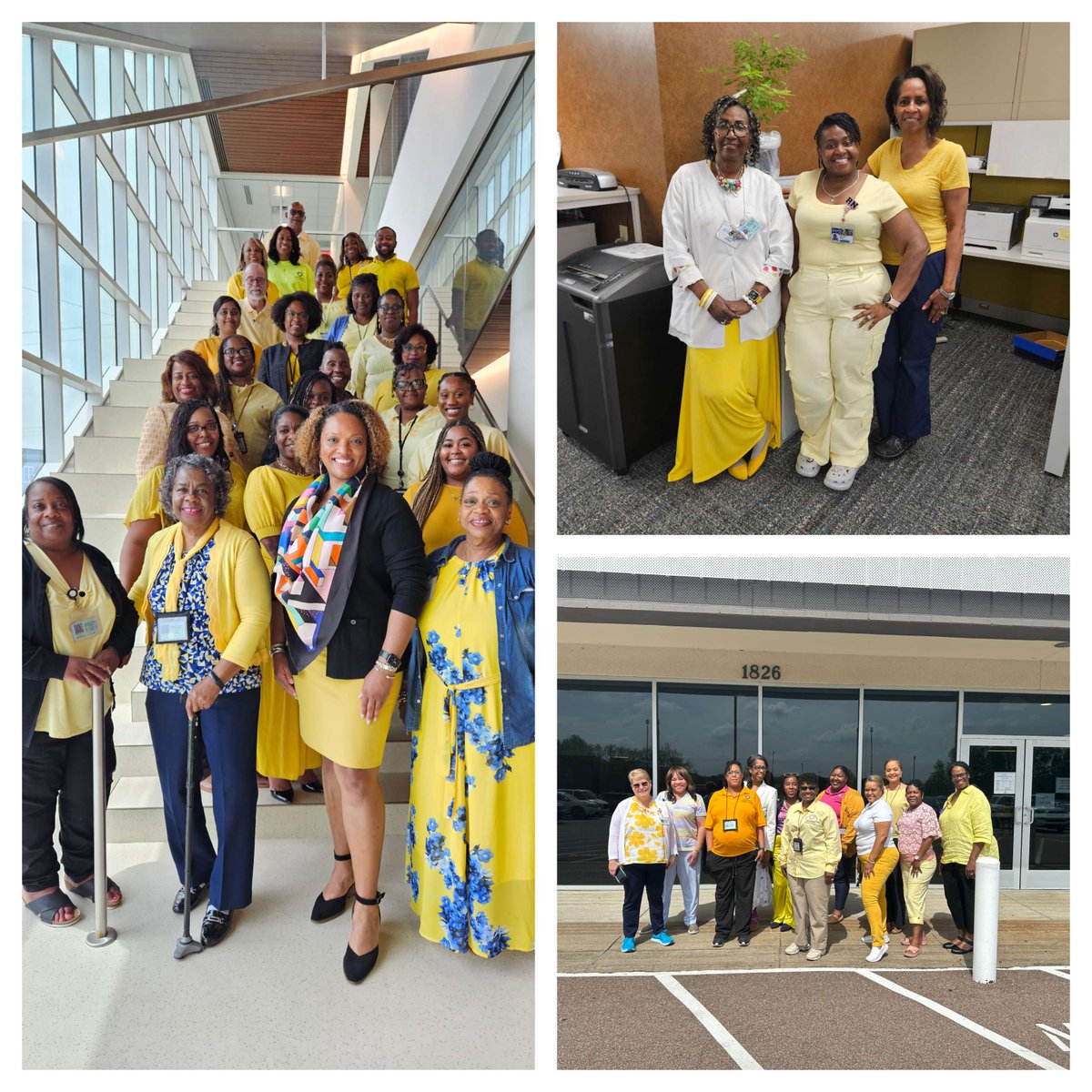 To close out a very successful #BlackMaternalHealthWeek, @ShelbyTNHealth team members wore yellow today to symbolize their hope for improving Black maternal health outcomes. #HerStoryIsOurStory @BlkmamasMatter @bigcitieshealth @hrsagov