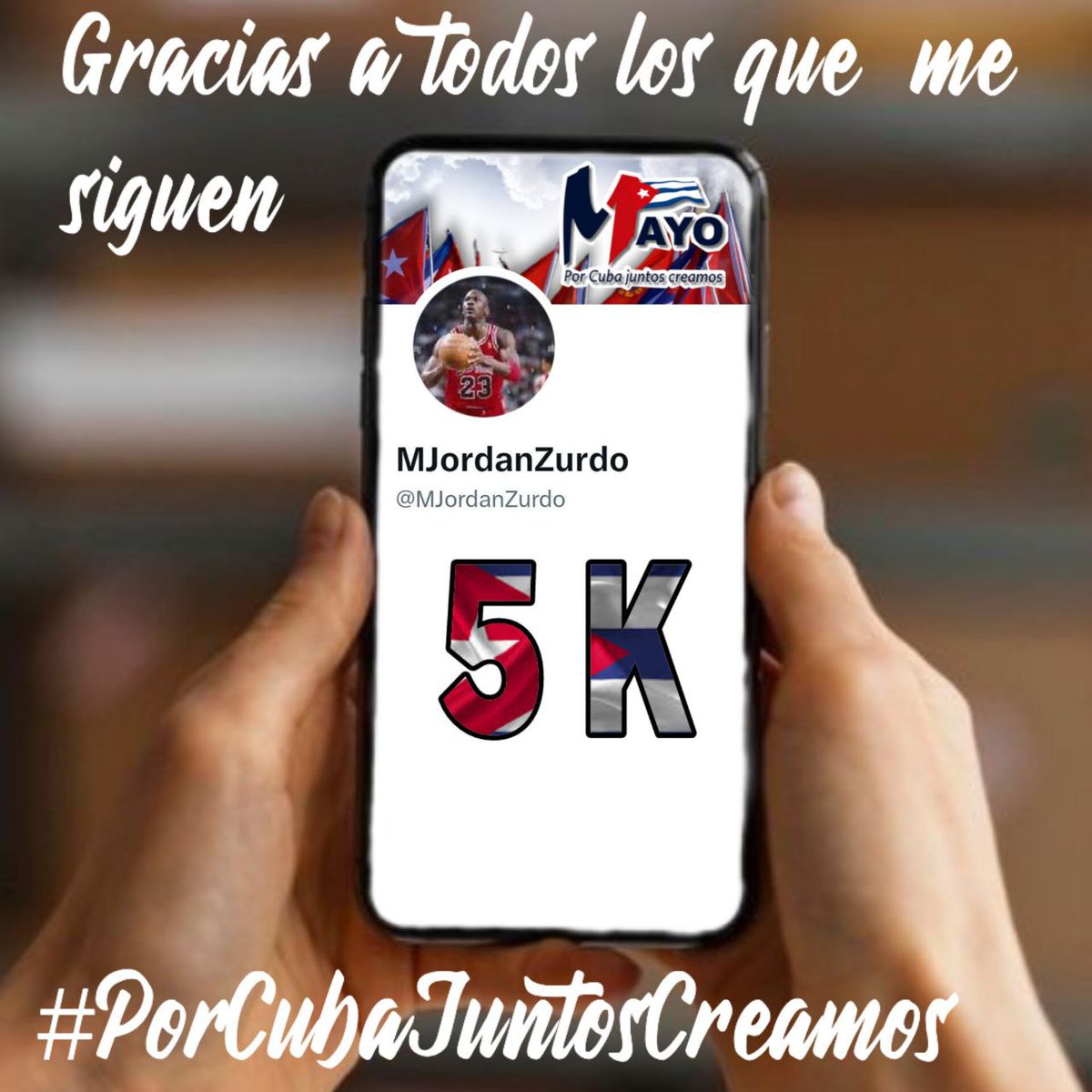 Que mejor regalo al #1roDeMayo 🎉 que dedicarle mis 5⃣K 🥳 de #GenteQueSuma 🤝 A TODOS GRACIAS 🤗‼️ #PorCubaJuntosCreamos ✊ 🇨🇺