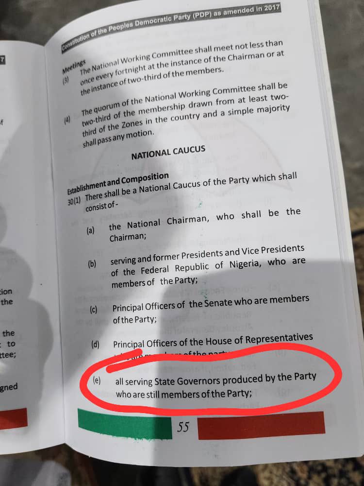 Going by the party rules, Mr. Wike isn't a member of PDP National Caucus. He isn't a serving state governor. What is he doing at the meeting? The whole of NWC must be dissolved tomorrow by NEC. This is absolute nonsense.