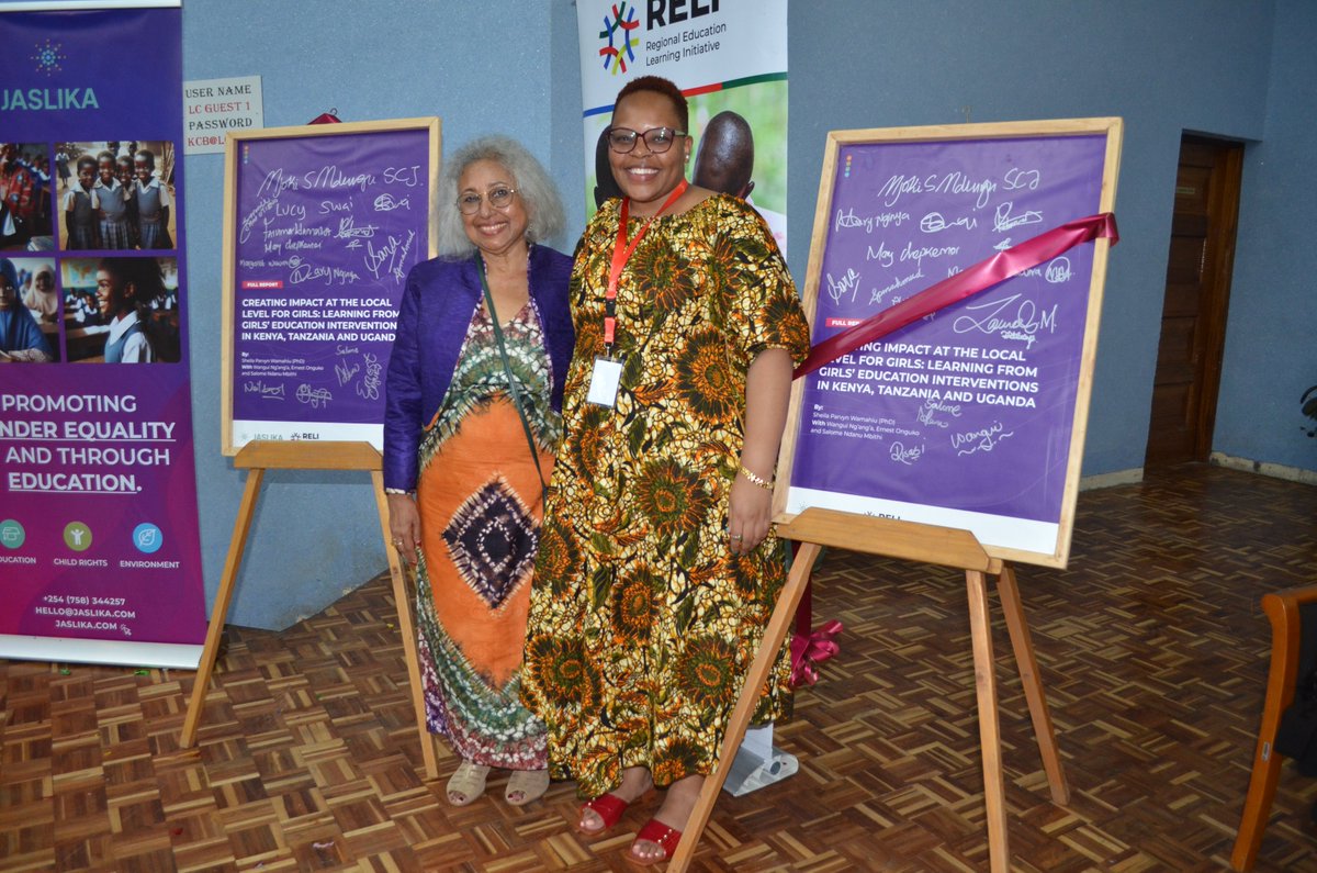 2/2  Hon @NjokiNdungu_LJ unveiled the #jaslika report  together with @echidnagiving and regional representatives from #ReliAfrica.  #GirlsEducation #Eastafrica #GirlsEducationinEA #jaslika