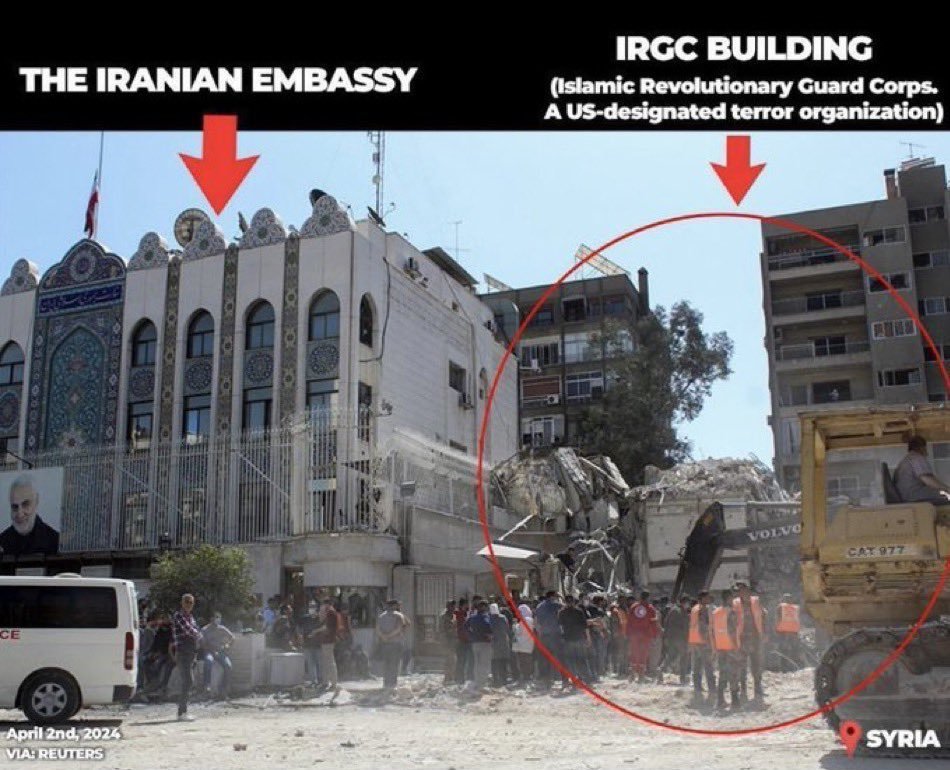 È davvero sconcertante come non pochi osservatori, ahimé anche autorevoli, abbiano assecondato la propaganda del regime #iraniano affermando che nell'attacco a #Damasco, #Israele avrebbe colpito l'ambasciata iraniana. Falso! Non si fa vera cronaca con le versioni di una