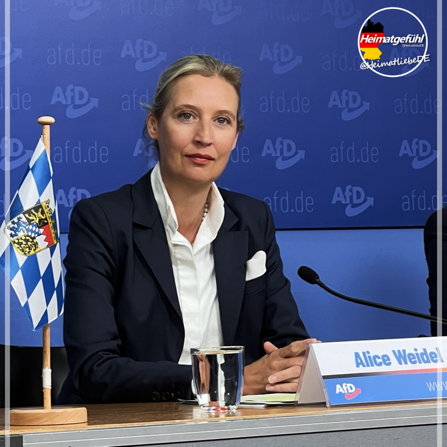 HeimatliebeDE's tweet photo. Mit Dir. Alice Weidel als Bundeskanzlerin würde Deutschland wieder lebenswerter und sicherer werden. 🇩🇪 https://t.co/rra969hkJP