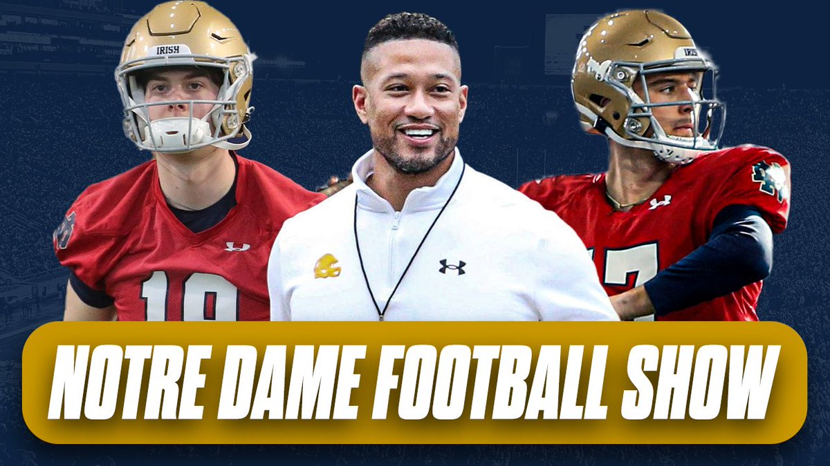 🚨LIVE in one hour at 8 p.m. ET🚨 @CoachTimmyHyde and I discuss a few Notre Dame football headlines + @jacksoble56 joins the show to talk Irish spring ball ‼️👀🍀 🔗: youtube.com/watch?v=zIcTBx…