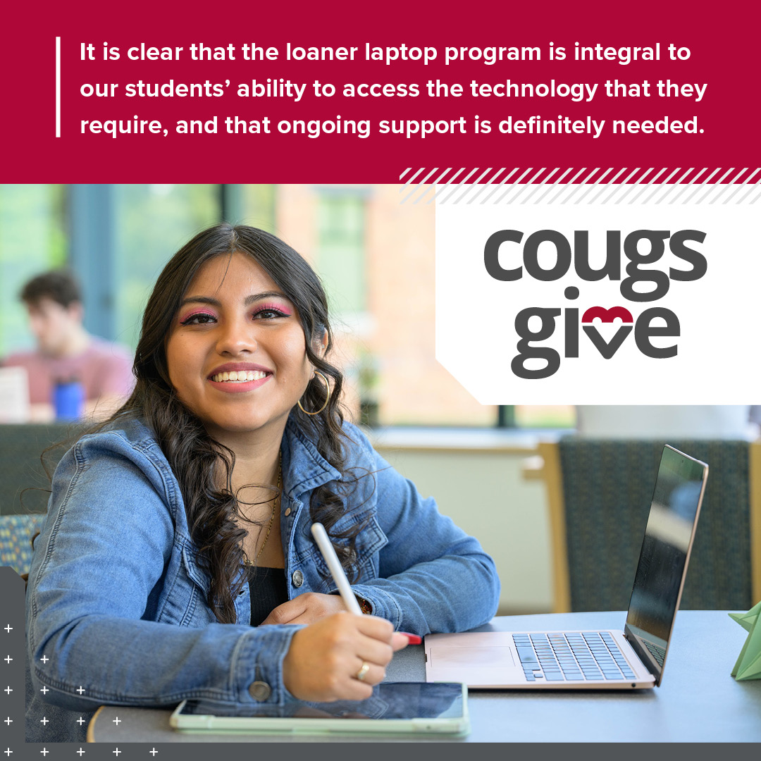 Donate to the Vancouver Loaner Laptop Fund today for #CougsGive Thanks to Geri '77 and Chris '75 Carlson, 10 gifts to the WSU Vancouver Loaner Laptop Fund unlocks $1,250! We are only 3 gifts away!
bit.ly/49DFOe4