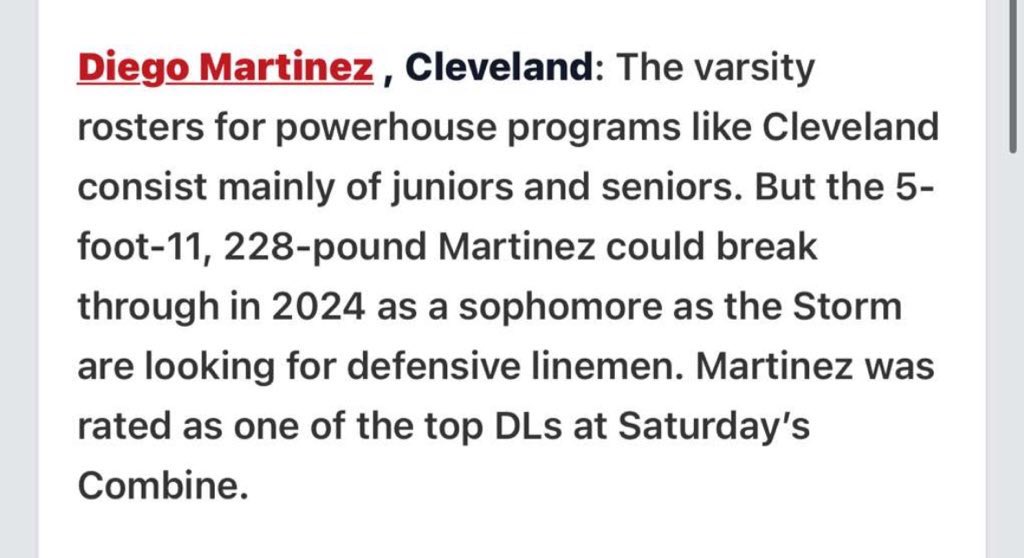 Blessed I was able to showcase my talents!! @Coach_RGarza @PrepRedzoneNM @CHSStormFB