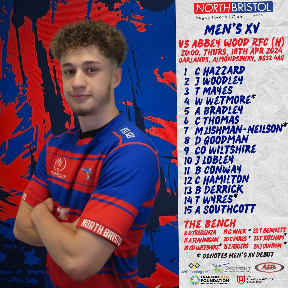 🟦 𝗠𝗲𝗻'𝘀 𝗫𝗩 🟥 🗓 Thursday 🆚️ MOD ⏰ 2️⃣0️⃣:0️⃣0️⃣ KO 📍 HOME 🏟 #UTN 💙❤💙❤ #FREETOSEE #bristol #rugby #northbristol #grassroots