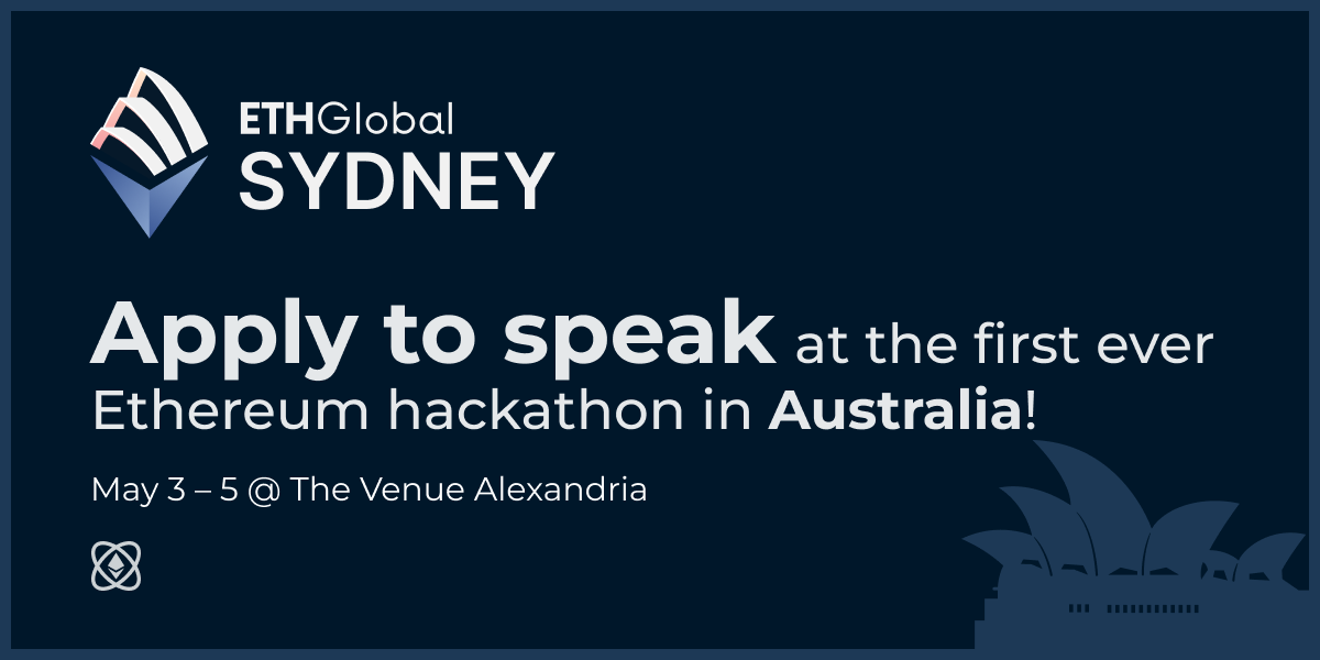 Attention all brilliant minds in Ethereum! 🌟 Join us at ETHGlobal Sydney on May 3rd! Inspire the next generation of Ethereum innovators by sharing your expertise in a technical talk or workshop. 🇦🇺 Don't miss out: ethglobal.com/events/sydney/…