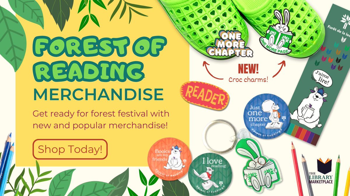 Forest of Reading festival is only a few weeks away! Get ready for Canada’s largest literary event for young readers with pencil cases, stickers, bookmarks, charms and more! . Shop Forest of Reading merchandise here: buff.ly/440Dmxd . #forestofreading #readingrocks