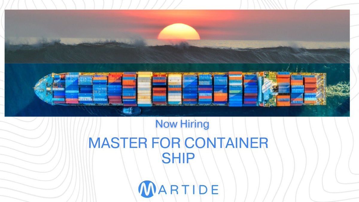 Join: 15th May
Contract: 4 Months
Salary: $9,000 - 9,400
Company: SeaCrest Maritime Management
Apply: buff.ly/2Piaa1G
#seafarerjobs #seamanjobs #jobsonships #shipjobs #jobsatsea #maritimejobs #masterjobs #shipsmasterjobs #shipscaptain #shipscaptainjobs #captainjobs