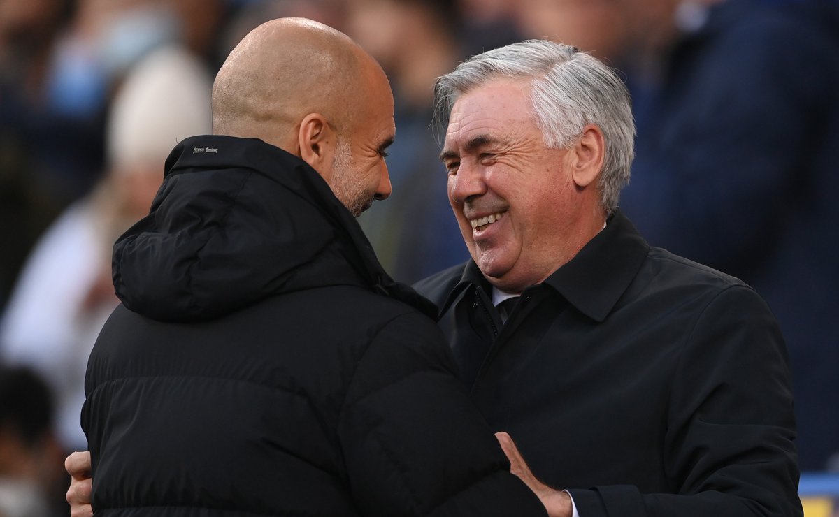 Ancelotti y Guardiola se enfrentaron 4 veces como entrenadores por Champions League 🏆. Carletto eliminó a Pep en 3. Toda fueron con Real Madrid. Globales:

▪️13-14: Real Madrid 5 - Bayern Múnich 0
▪️21-22: Real Madrid 6 - M. City 5
▪️23-24 Real Madrid 4 (4) - M. City 4 (3)