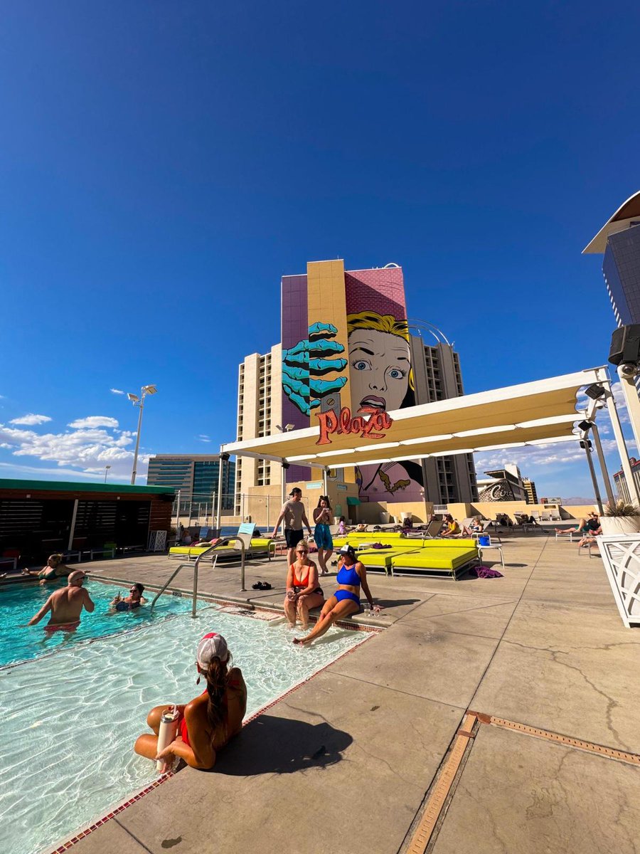 Beat the heat and make a splash early! Our pool at the Plaza is now fully open, and we are inviting you to enjoy some refreshing relaxation before summer officially kicks in. Dive in and unwind with us! 

Learn more: ow.ly/a40q50Rfte4

#PlazaLV #DTLV #Vegas #OnlyVegas #Pool