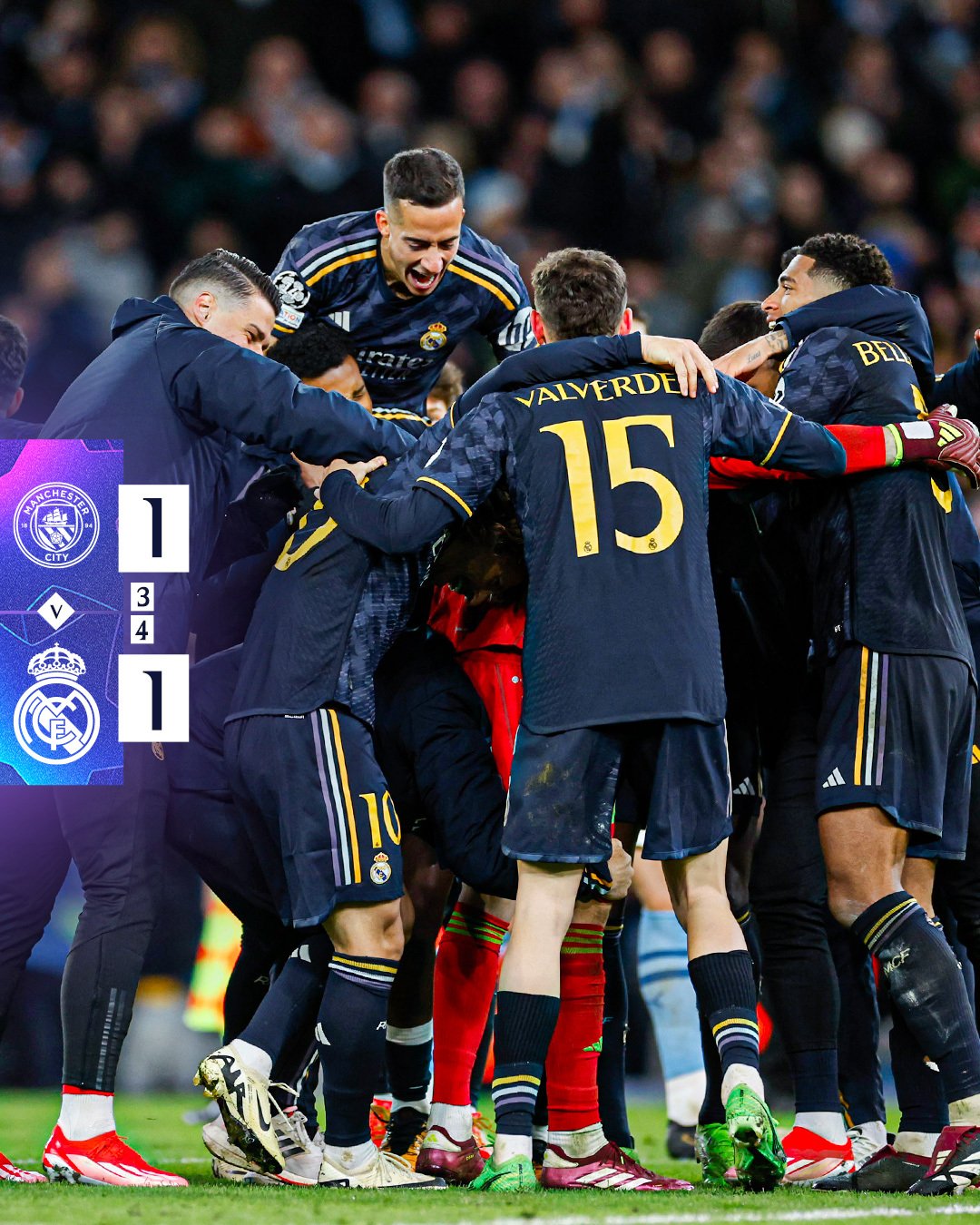 Man City vs Real Madrid 43 on penalties Champions League as it🎇 Dê