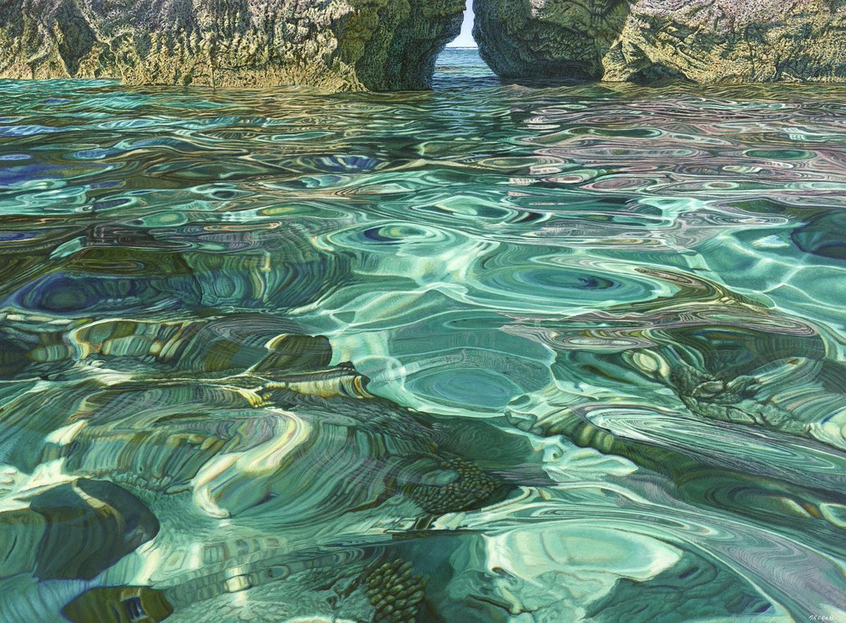 New Zealand-born artist Mark Cross (galphia.com/artist_macr.ht…) is considered to be one of the South Pacific’s leading contemporary realist painters. 'Fissure' is excellent.
#art #originalart #paintings #beautifulart #fineart #seascape #artist #artwork #painting #drawing #artistic