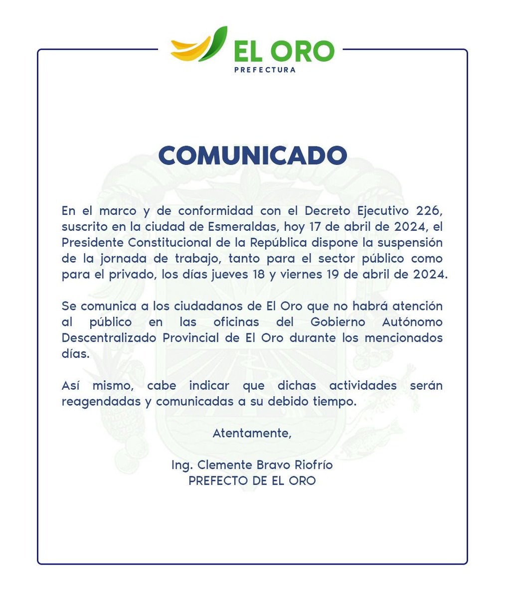 🙋‍♂️ Comunicado a la ciudadanía #Orense 👨‍👩‍👧‍👦