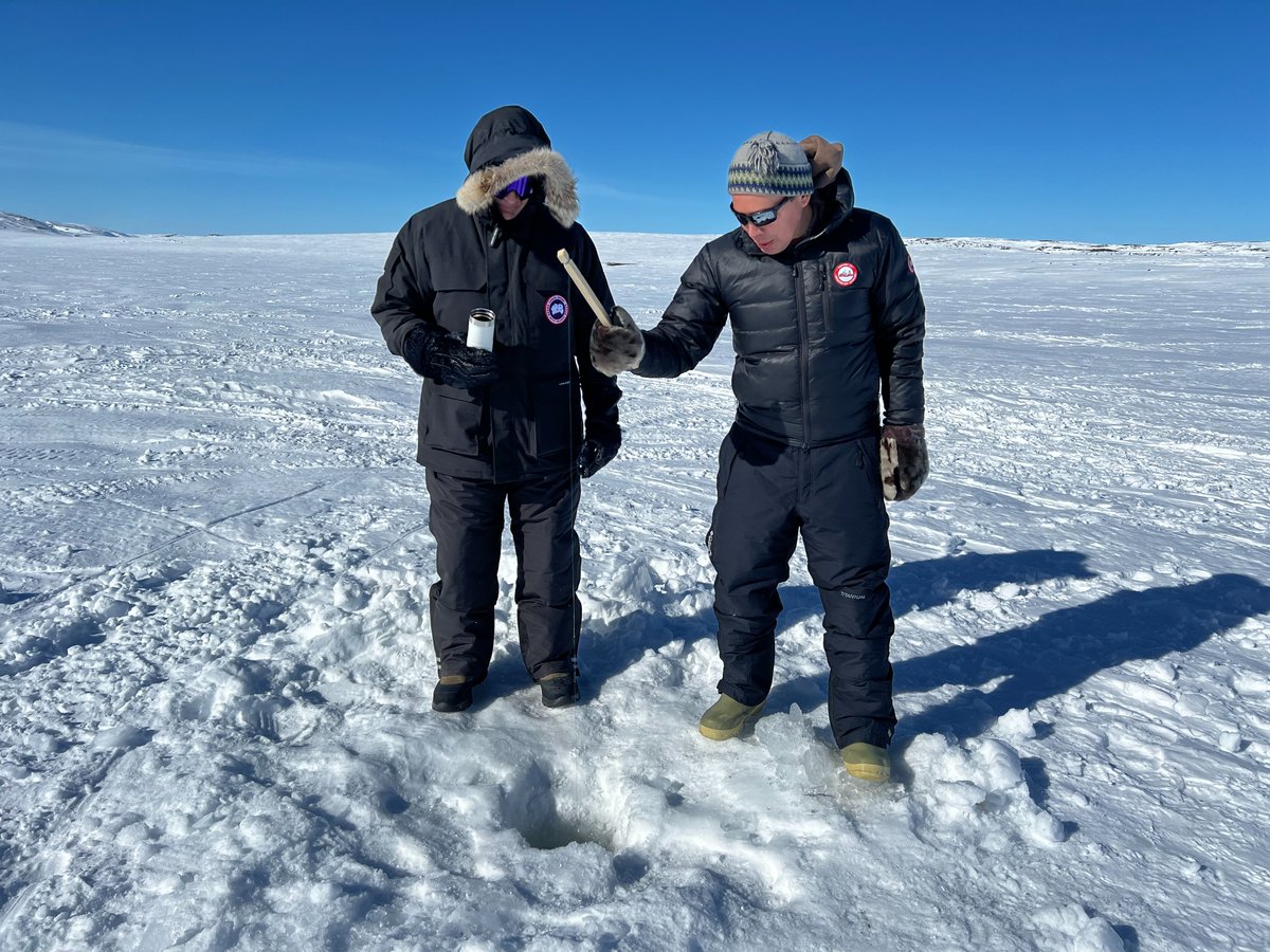 Thank you Canada Goose Chairman and CEO Dani Reiss and Mark Messier for joining ITK President Natan Obed some ice fishing outside Iqaluit and the wonderful opportunity to connect in our homeland Inuit Nunangat.