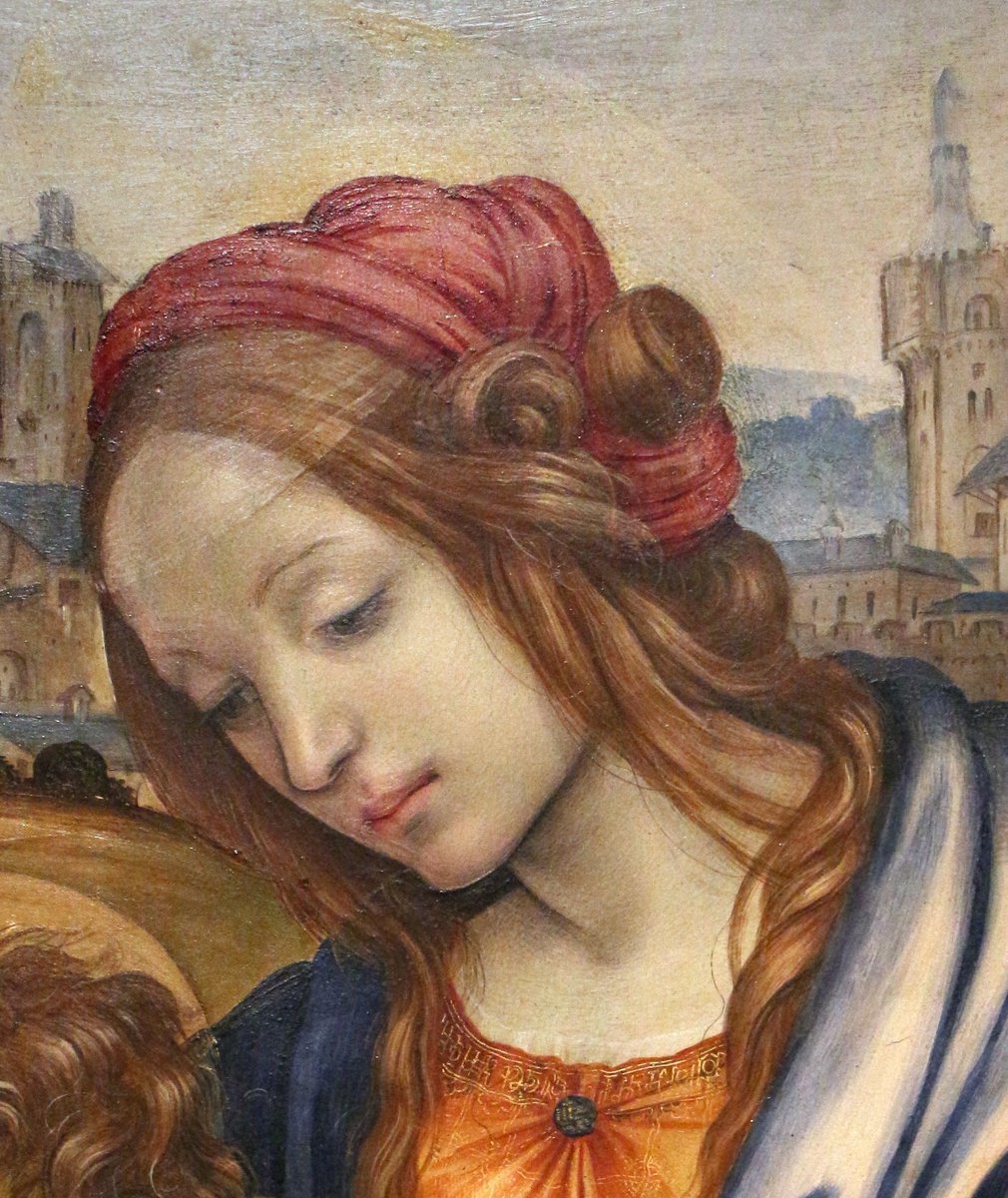 Filippino Lippi, Madonna The Holy Family with Saint John the Baptist and Saint Margaret, c. 1495 (detail)