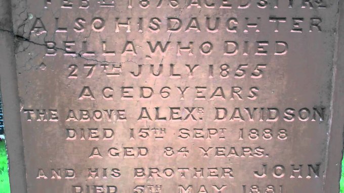 Tour #Scotland travel video Blog of the #John #Davidson gravestone in cemetery on history visit and trip to #Newtonmore in #Badenoch and #Strathspey, #Highlands, This interesting Anglo #Scottish surname is a patronymic from the male Hebrew given name David tour-scotland-photographs.blogspot.com/2017/06/tour-s…