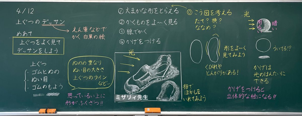 今年は、外国語と書写と図工を担当することになったでござる😅 外国語は去年も指導したし、図工は好きだらかいいのですが、左利きだから毛筆が不安でたまらんし、（まともに指導したことがない…）教科が地味に増えたのでどうなることやら… ＃X板書部