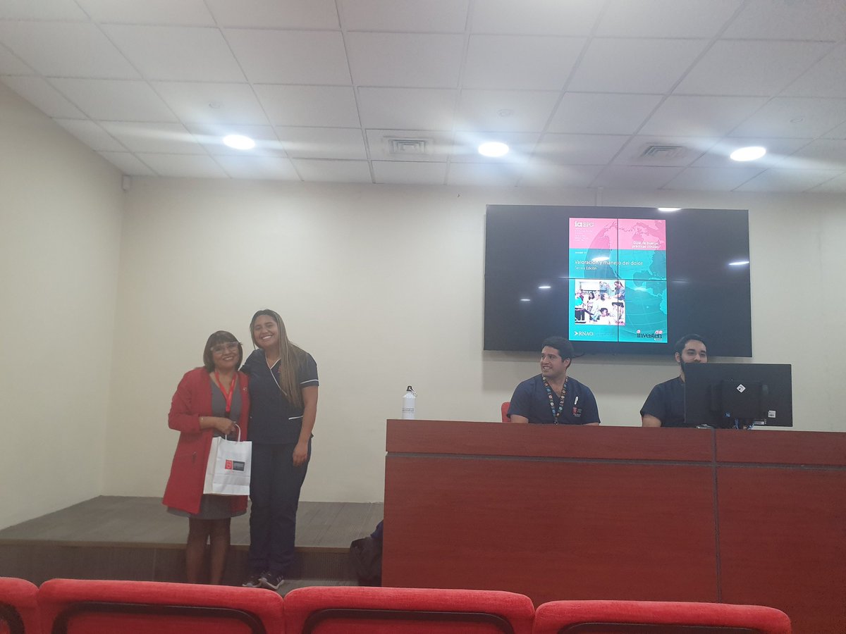 "Aplicación de Prácticas Basadas en la Evidencia para el Manejo del Dolor" #RNAO #championstudent <a href="/DorisGrinspun/">Dr. Doris Grinspun 🇨🇦 RN, PhD, FAAN, O.ONT</a> <a href="/AmaliaSilvaG/">Amalia Silva</a> <a href="/UATalca/">Janet Vargas</a> <a href="/AutonomaTalca/">Universidad Autónoma en Talca</a>