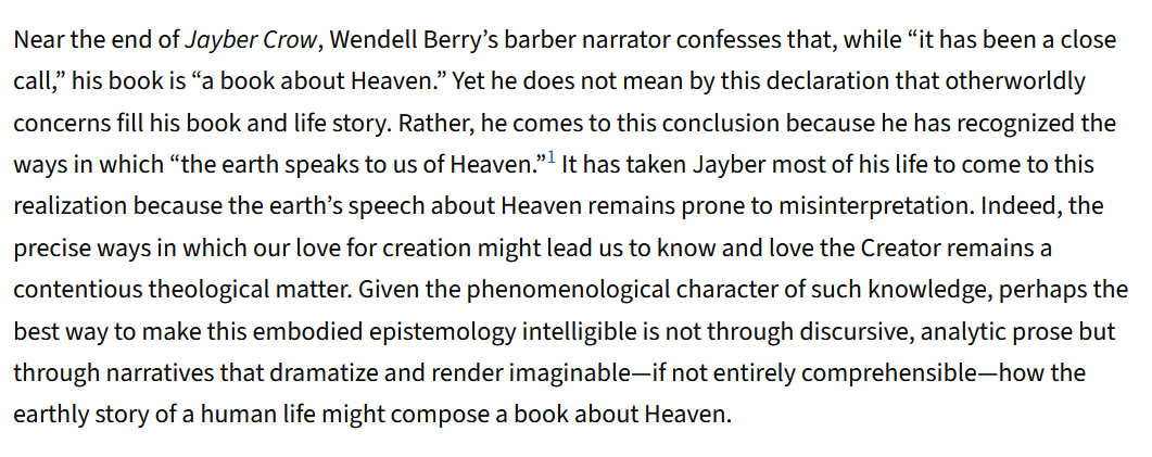 Thanks to a @GroveCtyCollege research grant last summer, @SarahSoltis02 and I were able to co-author an essay on Jayber Crow and Dante's Divine Comedy. Now it's out: muse.jhu.edu/article/925057