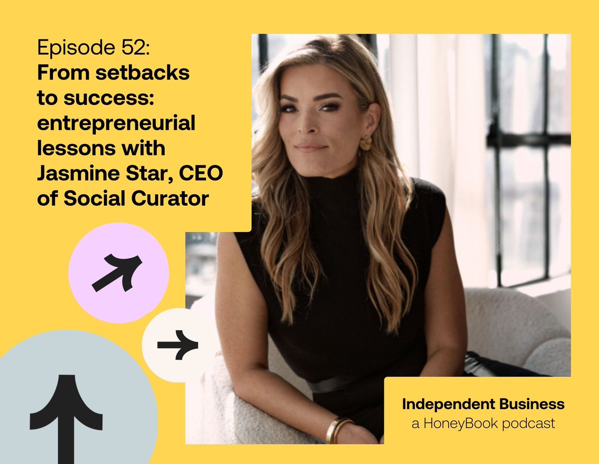 From setbacks to success: entrepreneurial lessons with Jasmine Star, CEO of Social Curator honeybook.com/blog/consisten…