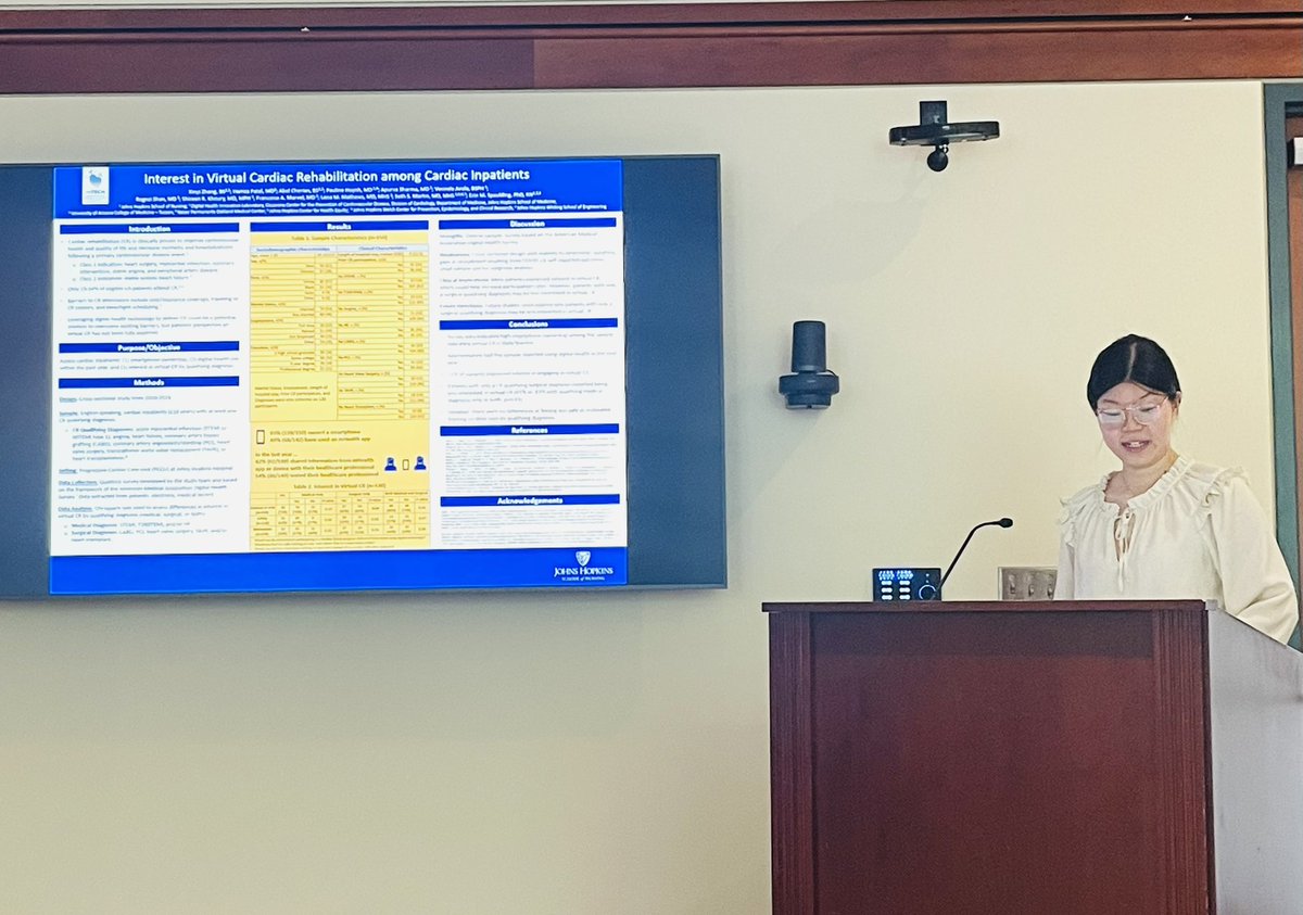 Today my first Research Honors Student (as faculty) presented her work over the past year! Well done, Claire!! 🎉 So fun getting to work with you. Thanks for all your contributions to the DHIL! @JHUNursing @SethShayMartin @DoctorMarvelMD @mTECH_hopkins @NLukkahatai