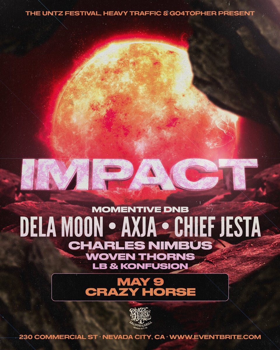 IMPACT parties are LIVE! hitting Sacramento, Santa Cruz, and Nevada City in the days before the festival kicks off 💥 bringing out the best in experimental, underground, and eclectic electronic music ahead of The Untz