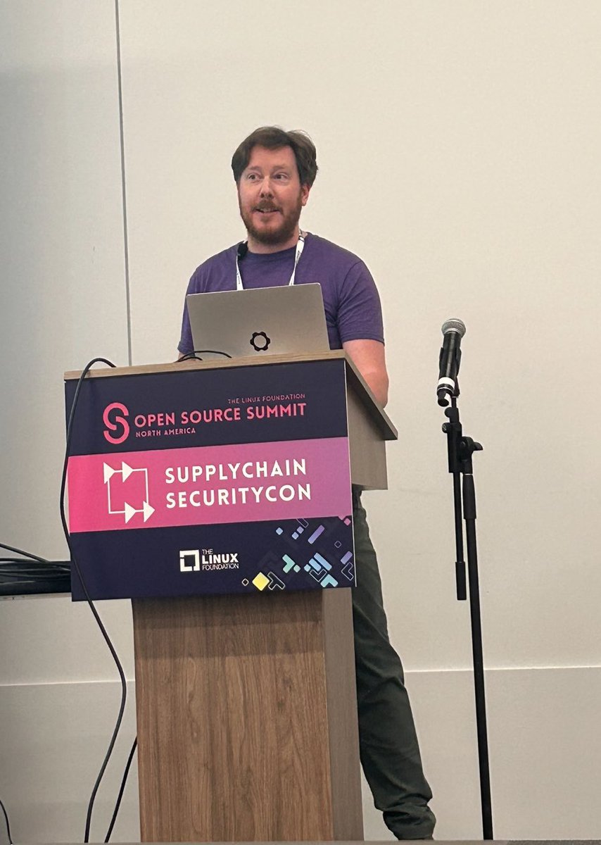 Lots of ground covered in this talk presented by Adam Harvey (Rust Foundation Software Developer) here at #OSSummit NA 2024. Figuring out ways to holistically address problematic dependencies in open source is important work! events.linuxfoundation.org/open-source-su…