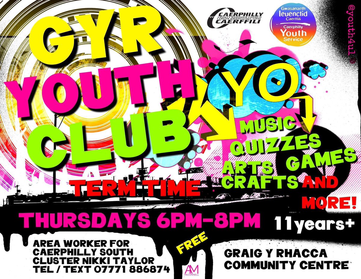 📣 GYR YOUTH CLUB 📣
Runs every Thursday between 6pm-8pm at GYR Community Centre!
👉 @youth4u1 
👉 GYR Community Association

#11years+ #GYR #Youth4u1 #CCBC #FREE #YouthClub #TermTime #BTMarea #GYRarea #AllAreWelcome