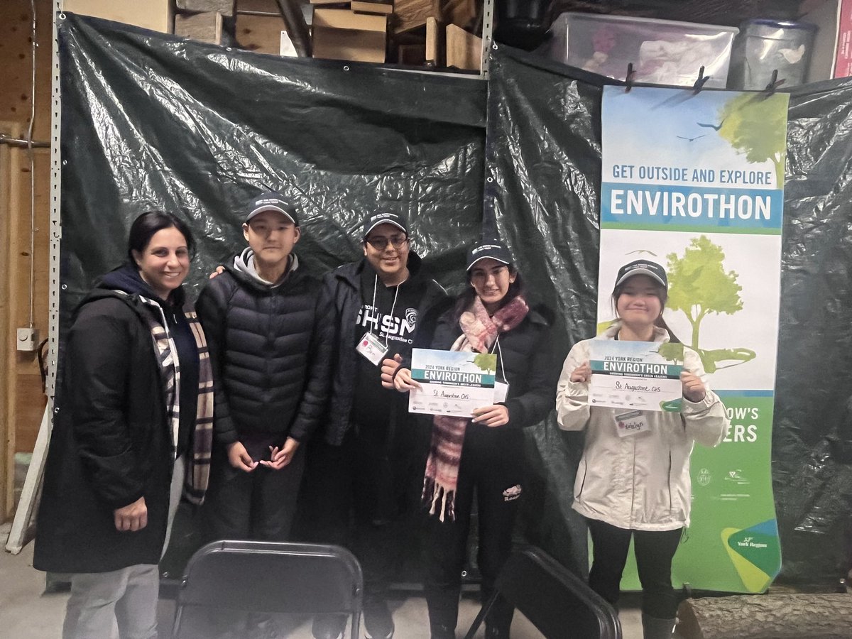 St. Augustine takes second place in this year’s York Region Envirothon! Congratulations to this team of students on your hard work! 🥈👏 @YCDSB @PathwaysYCDSB