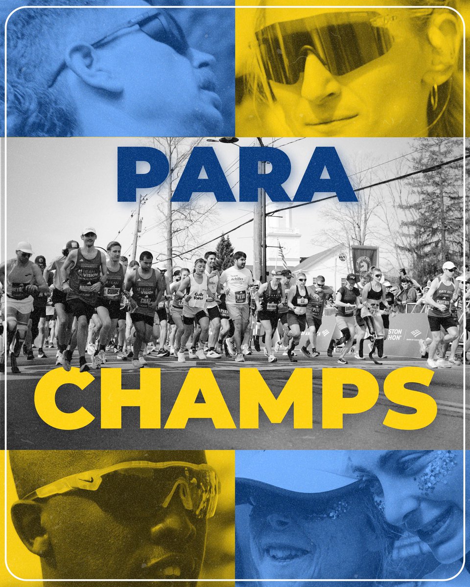 YOUR PARA CHAMPS OF THE 128TH BOSTON MARATHON PRESENTED BY @BANKOFAMERICA!🥇🤩💙💛