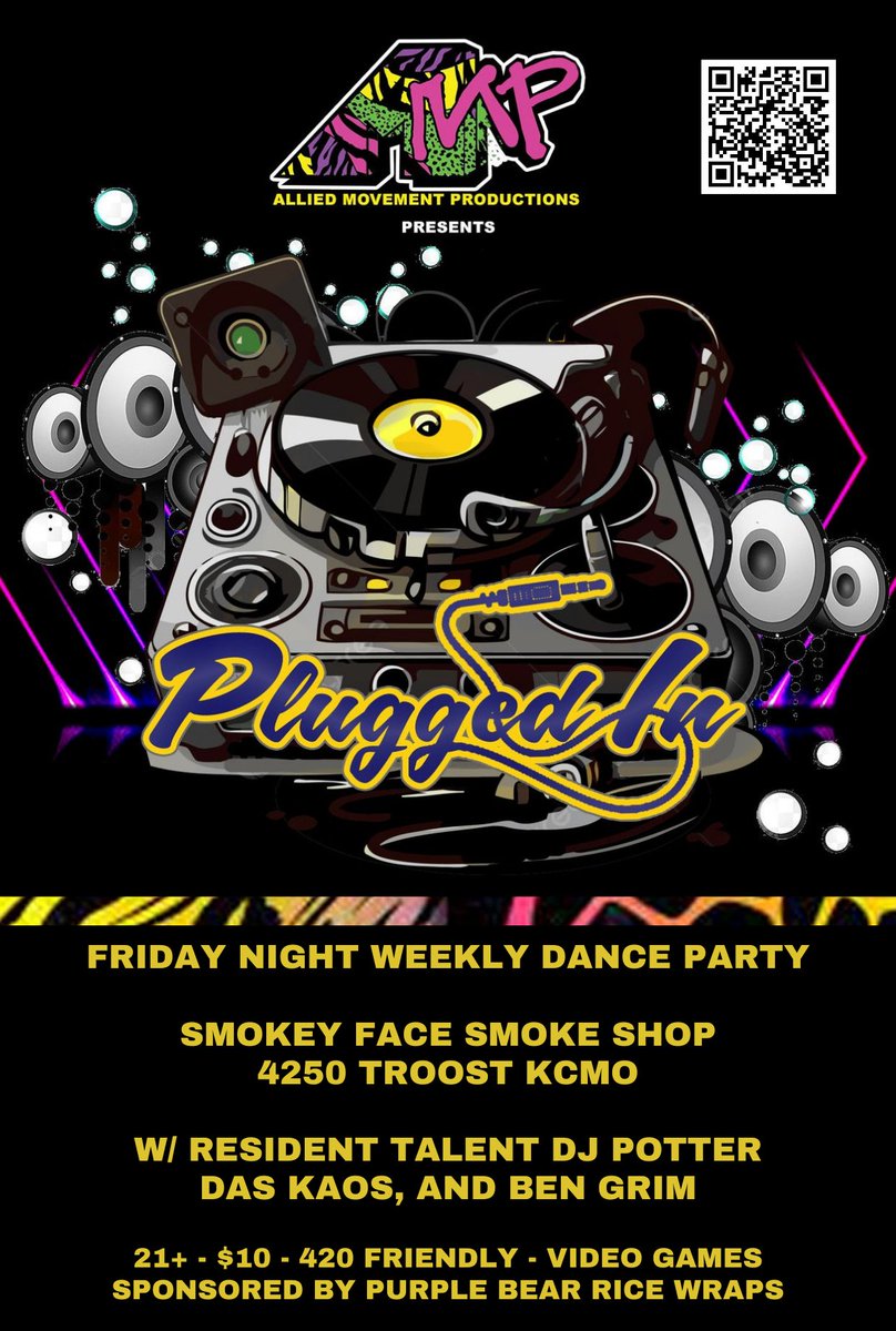 KCRaverOnX's tweet photo. #AMPWeekly #PluggedIn Upcoming guest and resident DJ's. Smokey Face Smoke Shop 4250 Troost KCMO 21+ $10 420 friendly smoke shop and lounge. Onsite refreshments. Giveaways. FREE video games. Music starts at 8PM Friday April 26th Keith Clark #AMPChamps https://t.co/noFFMnb2cC https://t.co/EAsAH4dZr2