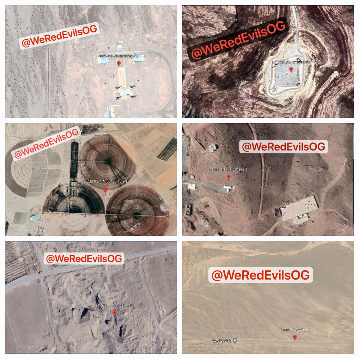 Hi. The Islamic Regime produces shitty missiles at the following classified sites.