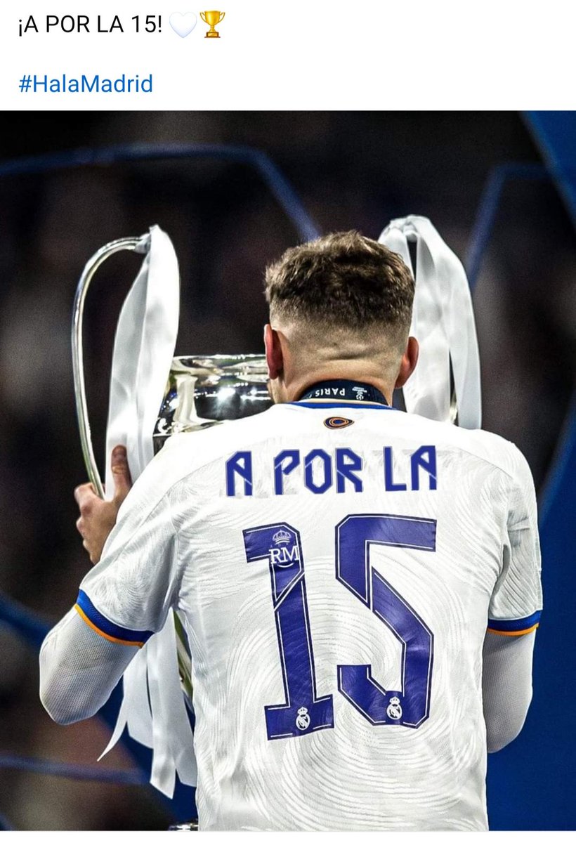 yesuslobos's tweet photo. HALA Madrid y nada más, por otra semifinal de la #ChampionsLeague #AporLa15 #RealMadrid se confía hasta el final. https://t.co/DN2KwbWrda