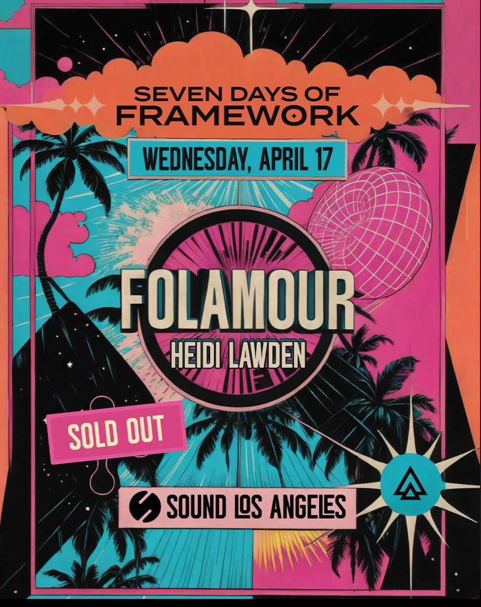 Tonight’s party @thisisframework is sold out. See you on the dancefloor!