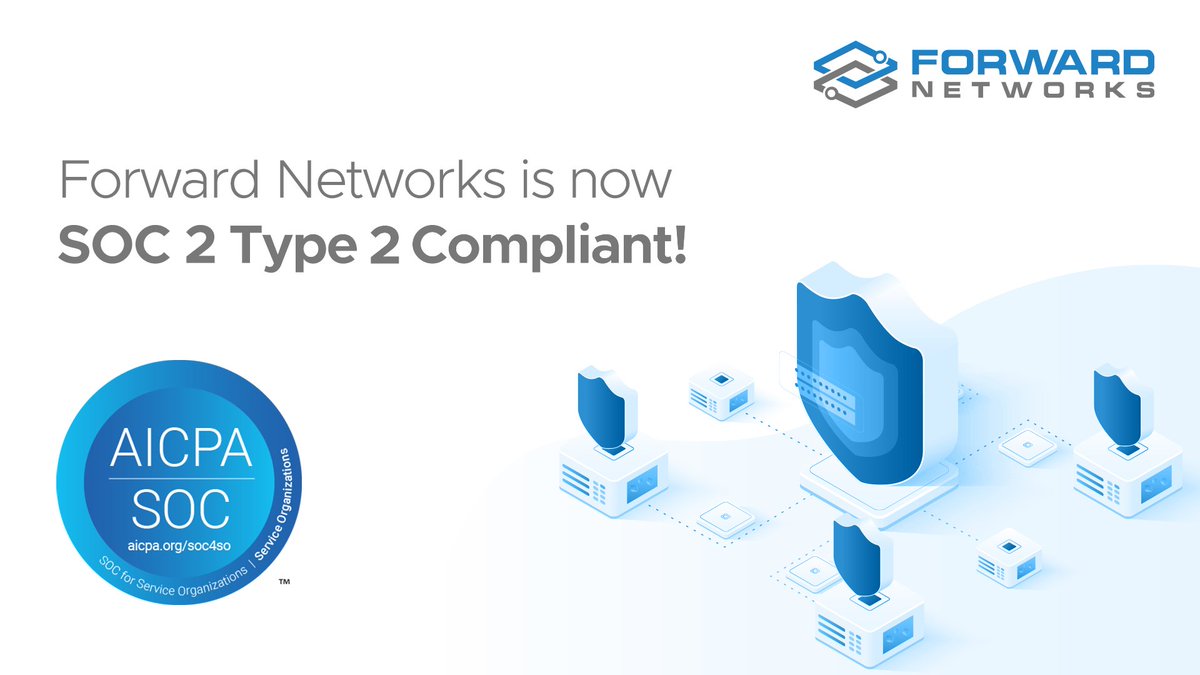 With SOC 2 Type II Compliance, Forward Networks provides customers with proof of security, confidentiality, and availability across identity and action control, data classification, and backups. Read for more insights from Matt Honea, our Head of Security. prn.to/4d3o9j6