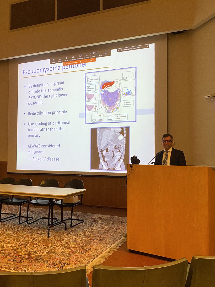 Harveshp Mogal, former surg onc fellow, giving Grand Rounds on Appendiceal Neoplasms. He leads the HIPEC program at UW and is Section Head, Complex Abdominal Surgery. It was a great visit and proud of all he has accomplished. @WakeSurgonc @WakeSurgEd @WakeCancer @LevineCancer