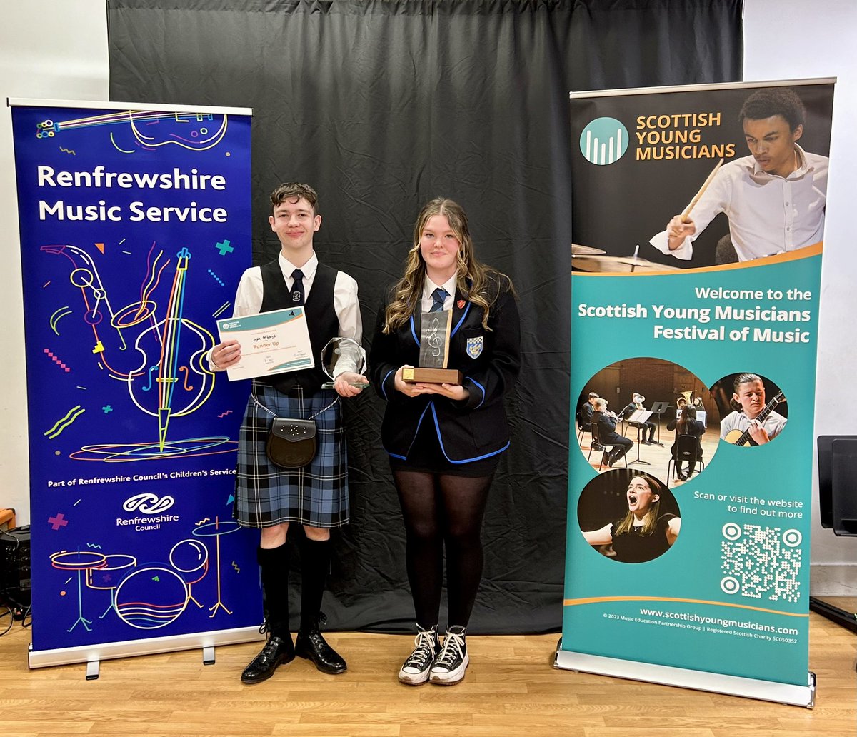 Congratulations to our 11 finalists who performed at tonight’s Renfrewshire Schools’ Young Musician of the Year 2024. Well done to runner-up, Logan @JohnstoneHighSc. Winner Molly @renfrew_high will now represent Renfrewshire at the @SYMusicians national final 🎶🏆👏🏼