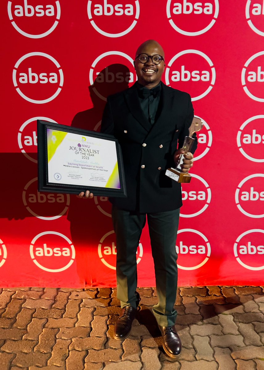 SamuelModiba's tweet photo. I am extremely honoured to have received an acknowledgment on Wednesday, 17 April 2024 at the National Press Club and North West University  Journalists of the Year 2023 as Media Liason/Spokesperson of the Year.

It has been a journey to get here. Thank you for all the support. https://t.co/xQtVyW6SAf