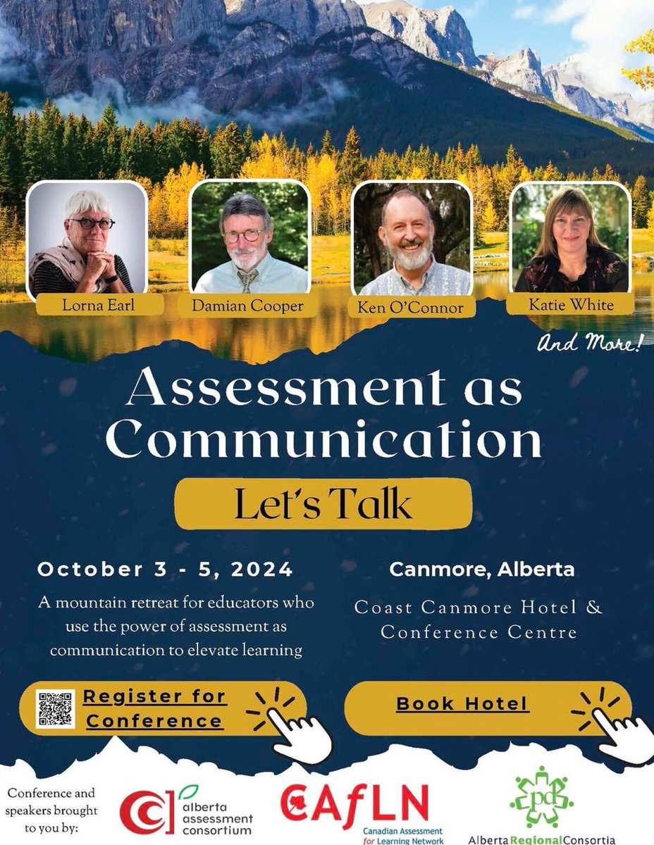Don’t miss early bird rates! This Canadian Assessment Conference will be an experience to remember, with rich learning nicely paired with amazing landscapes in Canmore, AB. Hosted by @CAFLNetwork @AACinfo @crconsortium Join us on Oct. 3-5 Register here: cafln.ca/events/