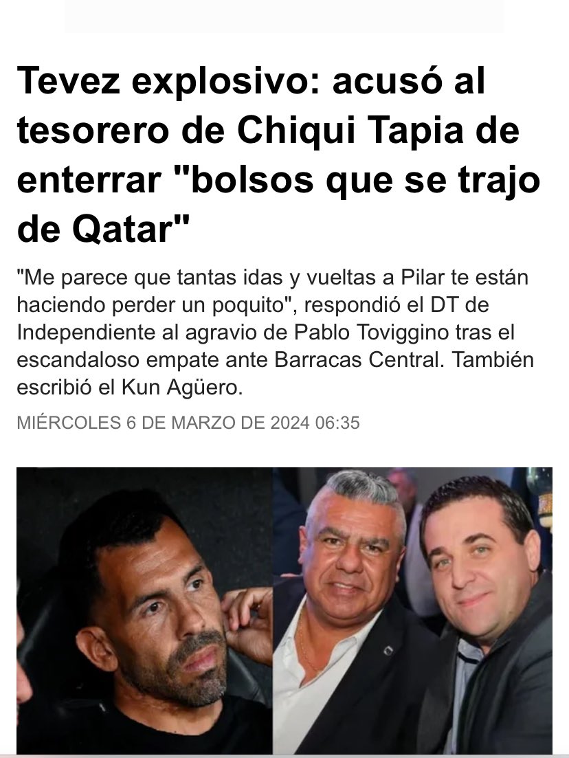 Tévez no salió a bancar a Girotti, ¿no?