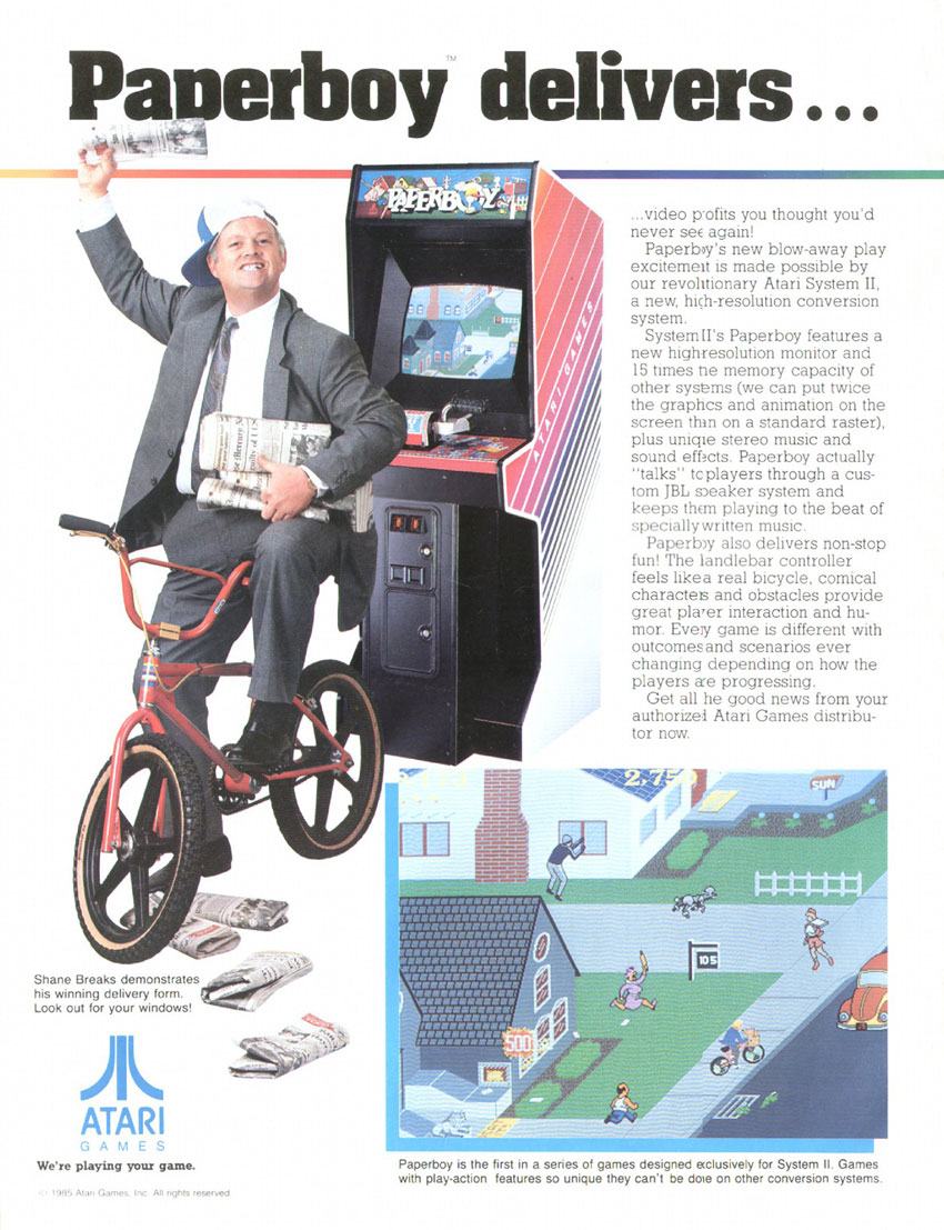 Apr 18, 1985: Atari released the Paperboy arcade game. #80s