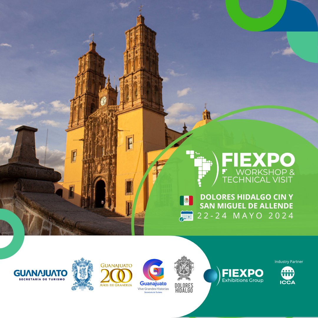 Del 22 al 24 de mayo, descubriremos la rica historia, la cultura vibrante y los paisajes pintorescos de Dolores Hidalgo CIN y San Miguel de Allende durante el 𝗙𝗜𝗘𝗫𝗣𝗢 𝗪𝗼𝗿𝗸𝘀𝗵𝗼𝗽 &amp; 𝗧𝗲𝗰𝗵𝗻𝗶𝗰𝗮𝗹 𝗩𝗶𝘀𝗶𝘁.
 <a href="/SECTURGTO/">Guanajuato</a>