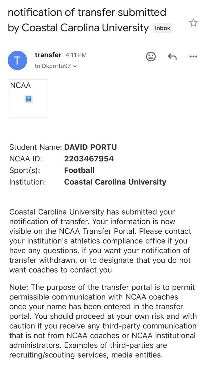 Officially in the transfer portal!!! 

6’3 255 DE/edge 
3 years left of eligibility  
Cell: 2395953444 
(Film available in dm)