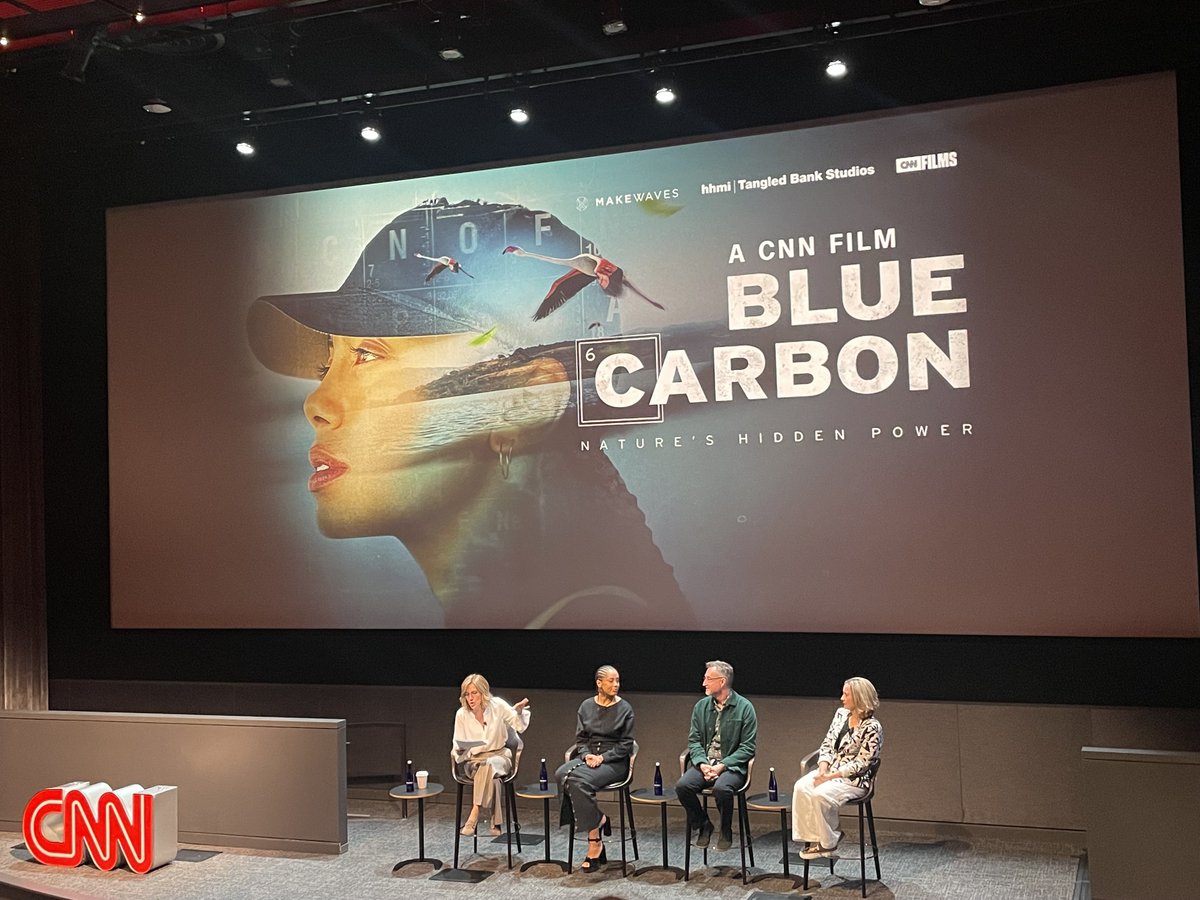 TangledBankHHMI's tweet image. What a special evening! Thank you @CNN and @CNNOriginals for hosting last night's preview screening of @BlueCarbonFilm in NYC.

Film star Jayda G joined director @Nicolasroether and @ConservationOrg's Emily Pidgeon in a panel discussion moderated by CNN anchor @AlisynCamerota.