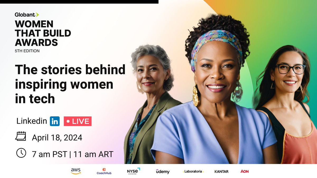 Join a LinkedIn Live to meet the 2023 #WomenthatBuildAwards winners Jennifer Samaniego 🇪🇨 and Jaloree Lantigua 🇵🇷. They will share how the award impacted their lives and inspire you with their stories. 👉 globant.link/4aYkUr5